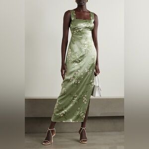 Reformation Earl Floral Silk Dress